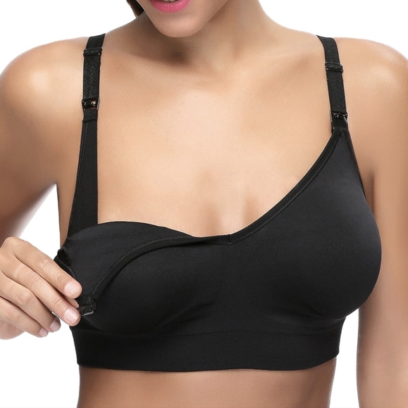 Nursing bra 2 pack / off white & black / L - Picture 2 of 16